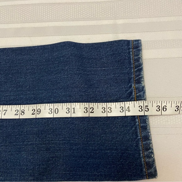 John B Stetson Womens Western Dark Denim Extra Long Straight Leg Jeans EUCSize 2 - Picture 11 of 12